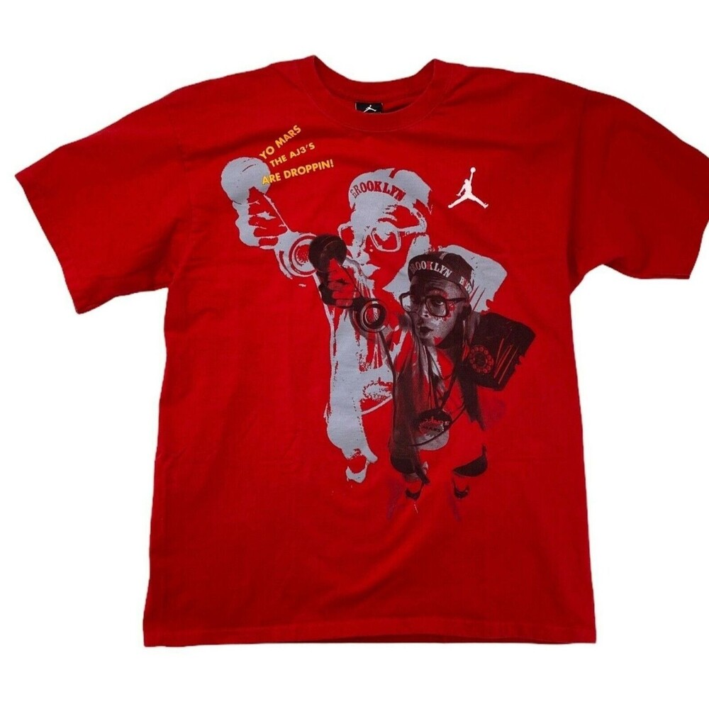 Vintage Jordan Spike Lee Mars Blackmon T Shirt Red XL AJ3 Are Droppin Graphic T